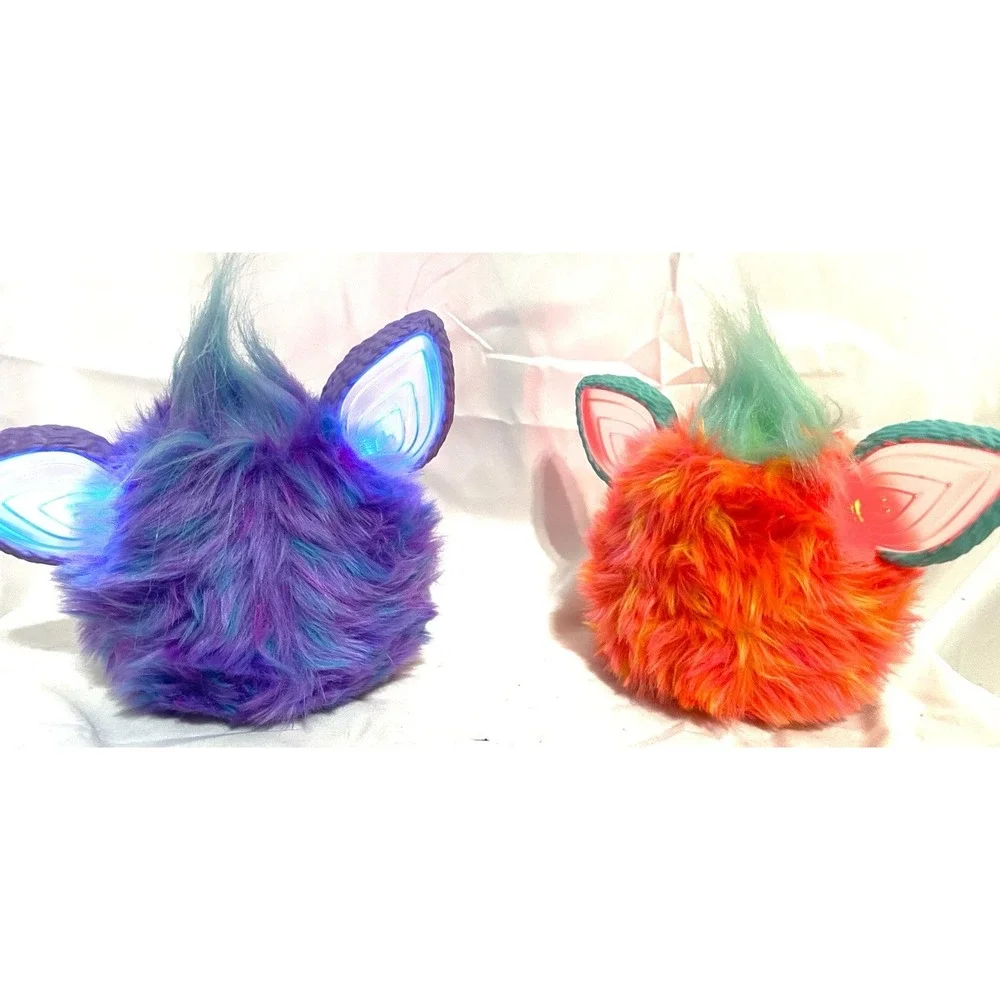 Furby's Lot Of 2 Talking, Lights, Interactive To Each Other Hasbro 2023 Tested